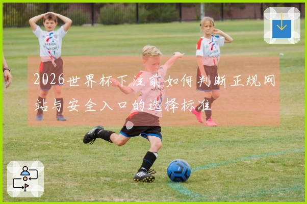 2026世界杯下注前如何判断正规网站与安全入口的选择标准